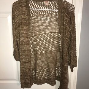 brown cardigan